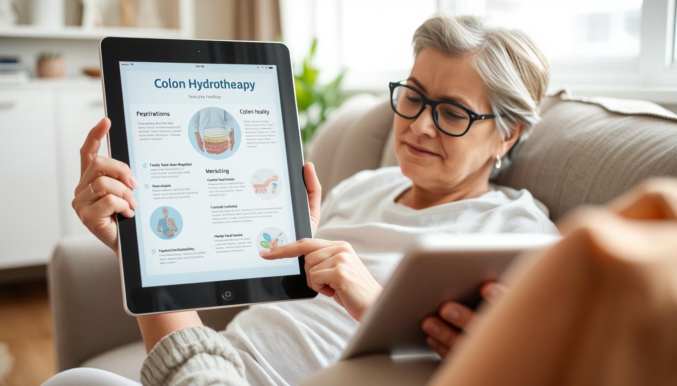 Person making informed decision about colon hydrotherapy