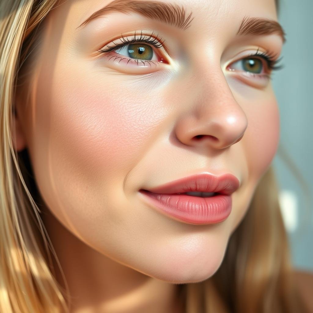 Person with clearer skin showing improved complexion