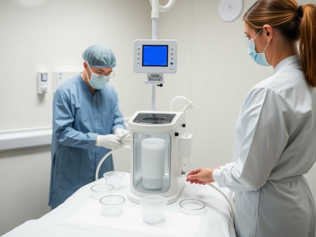 Preparation phase of colon hydrotherapy treatment