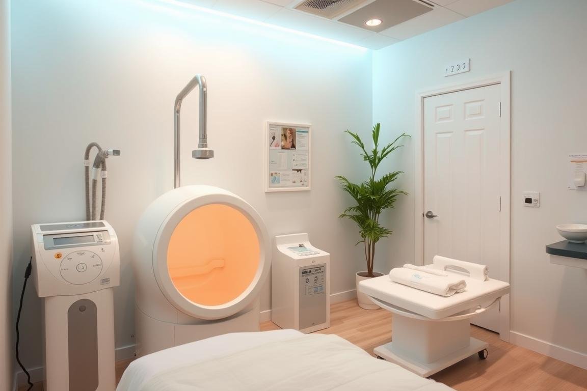 Professional Colon Hydrotherapy session in a clinic with certified practitioner