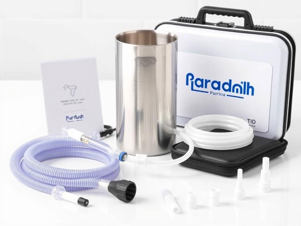 PurFlush Premium Enema Kit with stainless steel container