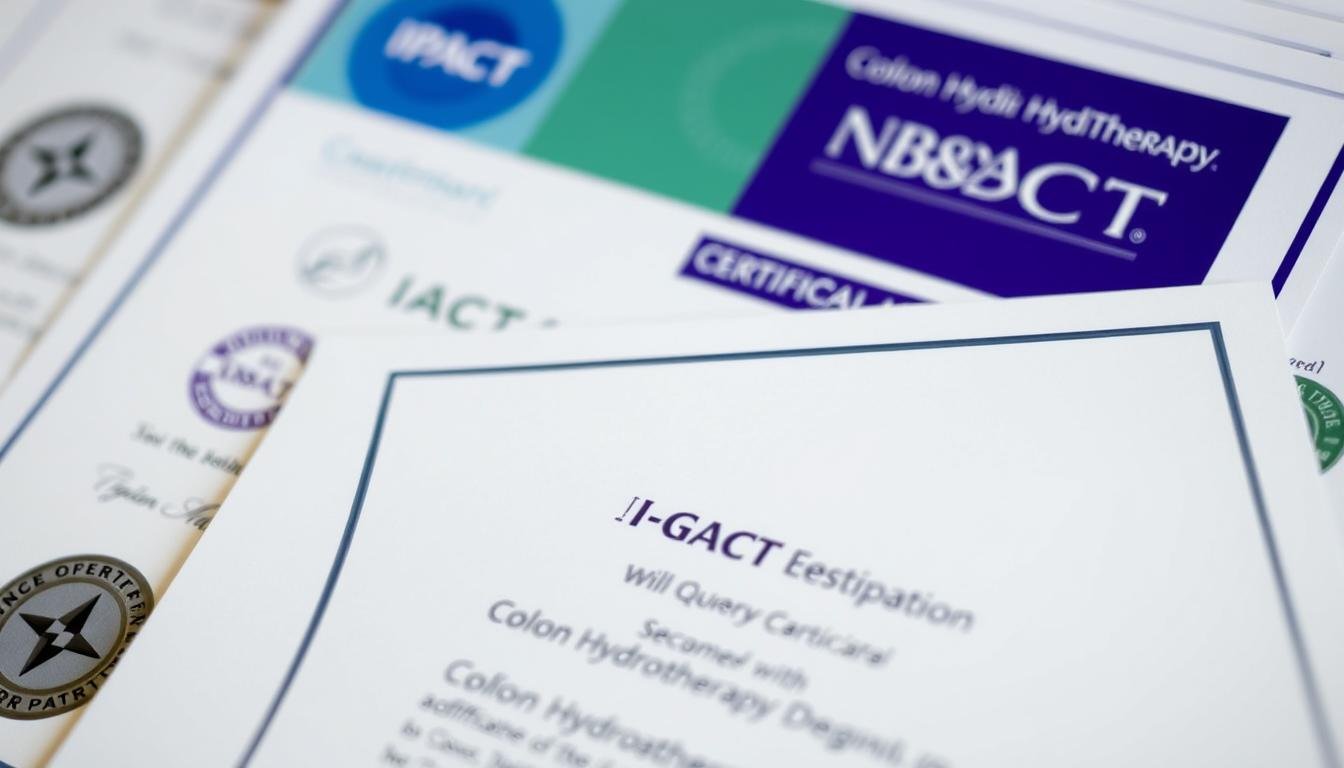 Sample certification documents from recognized colon hydrotherapy organizations