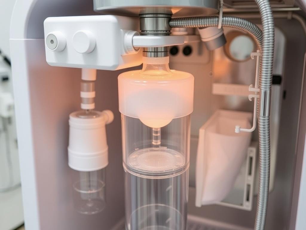 Sterilization system of a colon hydrotherapy machine