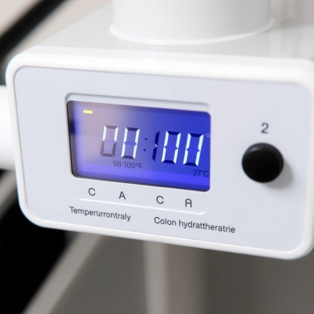 Temperature control display on a hydrotherapy device
