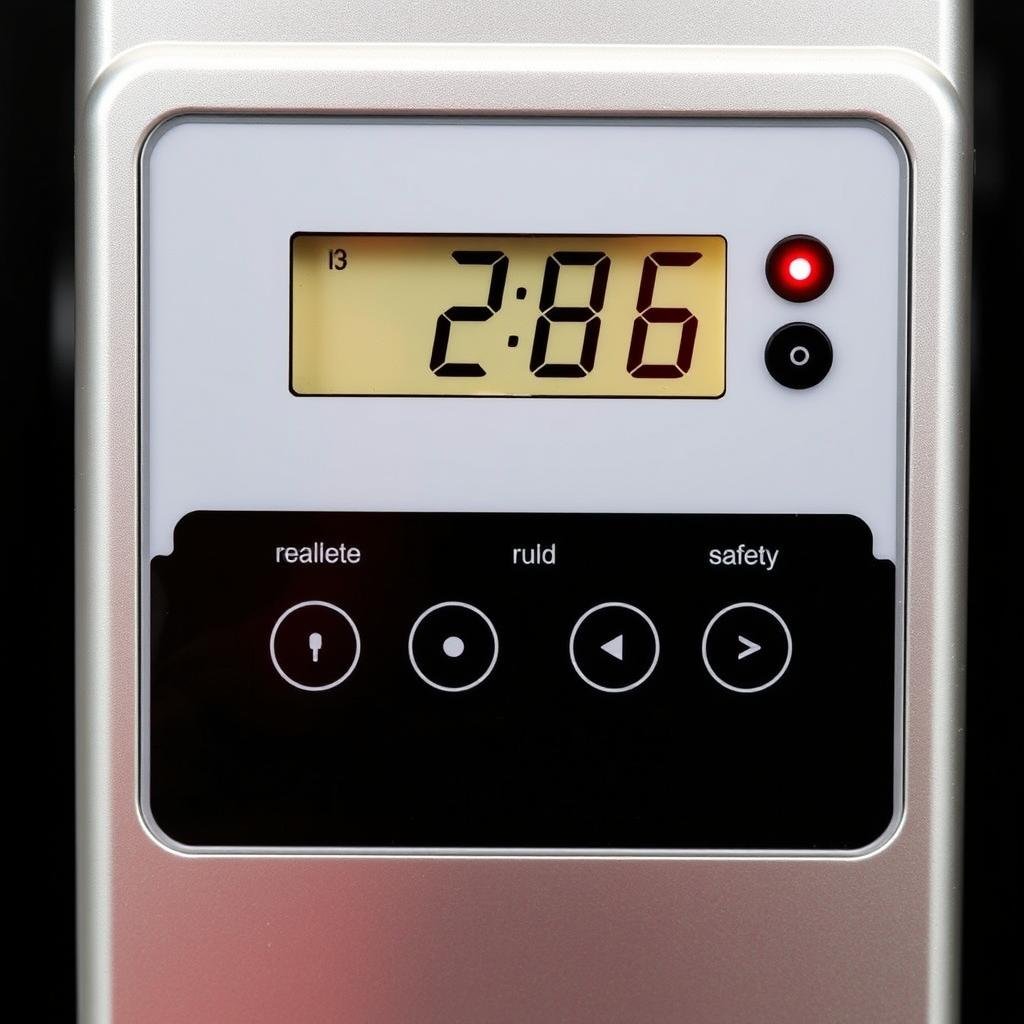 Temperature control panel on a colon hydrotherapy device Temperature control panel on a colon hydrotherapy device