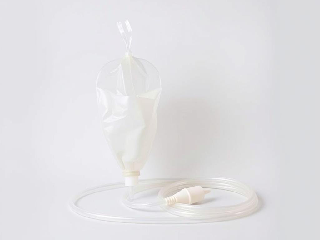 Traditional enema kit with bag, tubing and nozzle Traditional enema kit with bag, tubing and nozzle