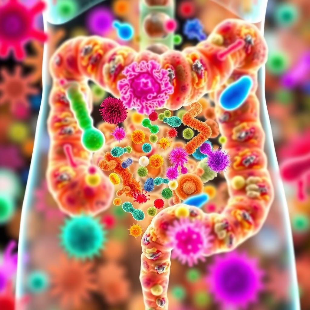 Visualization of healthy gut microbiome after hydrotherapy Visualization of healthy gut microbiome after hydrotherapy