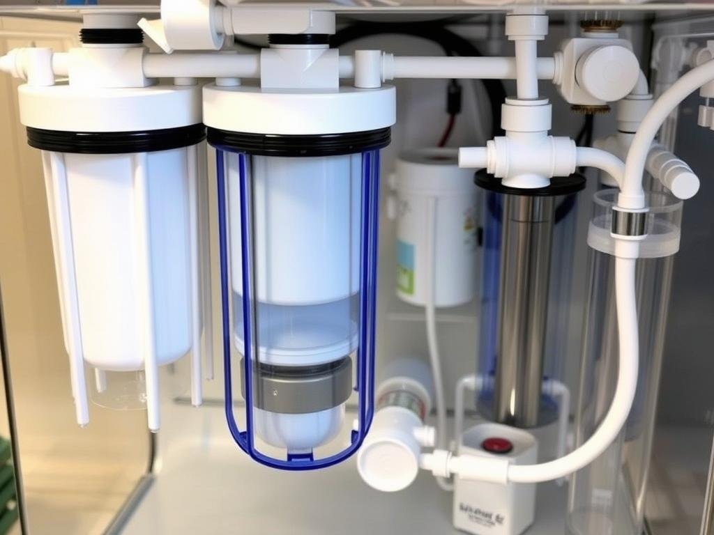 Water filtration system of a colon hydrotherapy machine