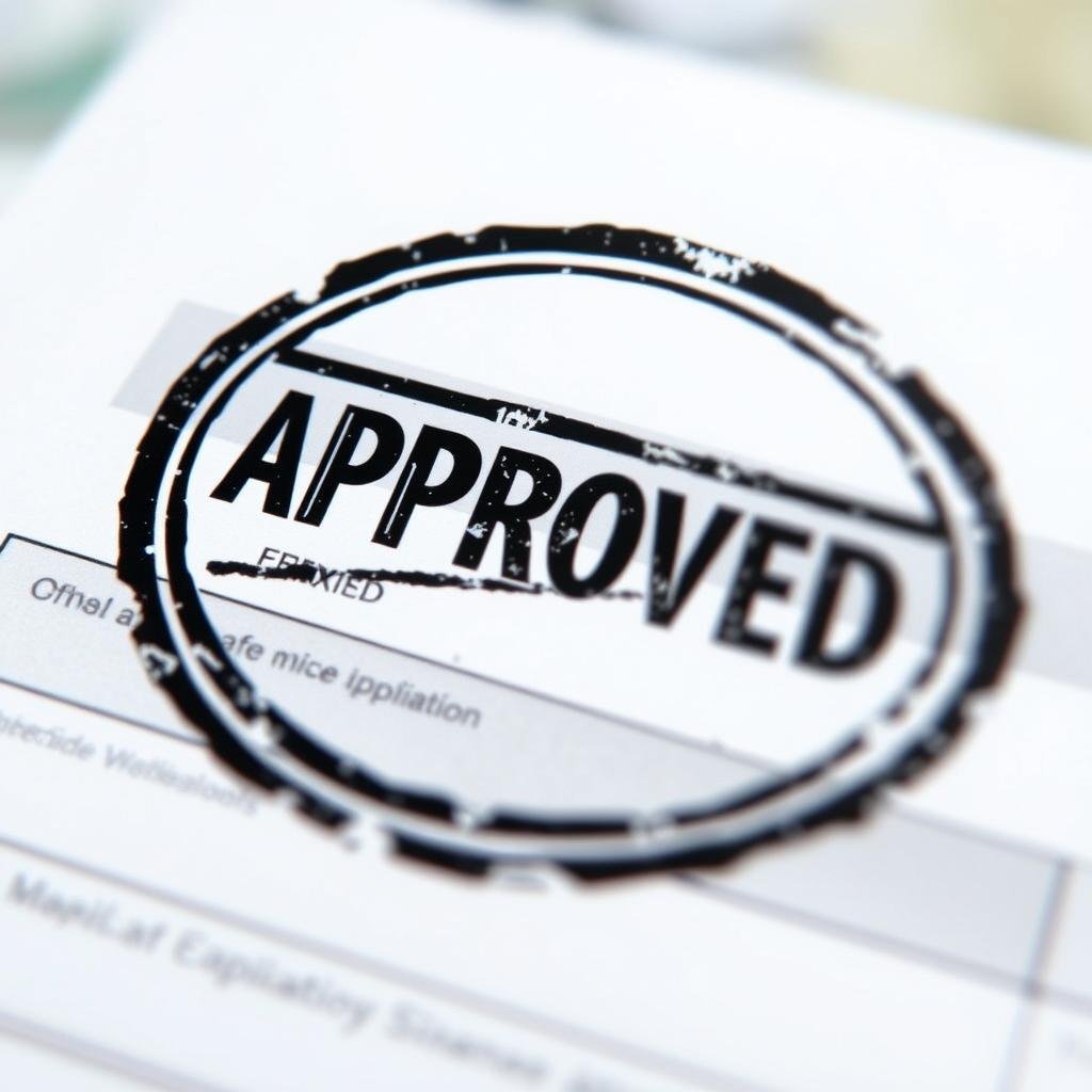 Approval stamp on financing application