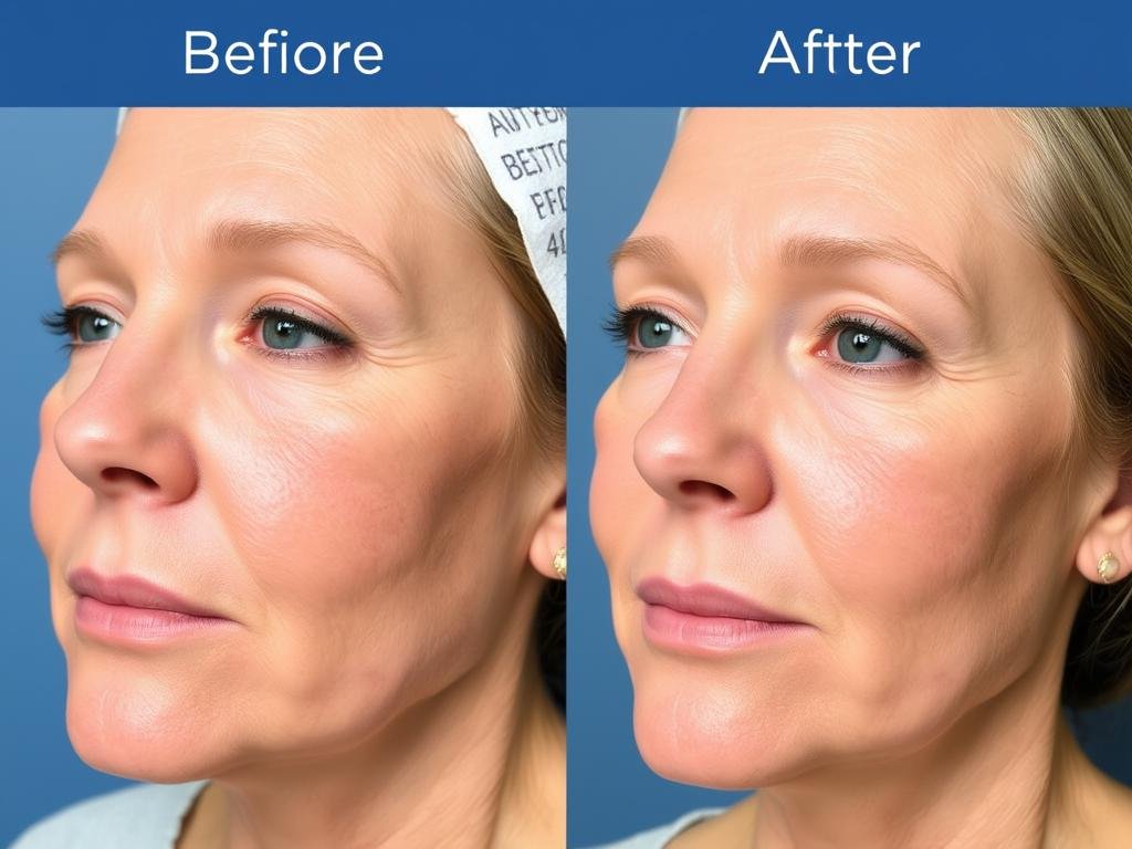 Before and after skin improvement following colon hydrotherapy