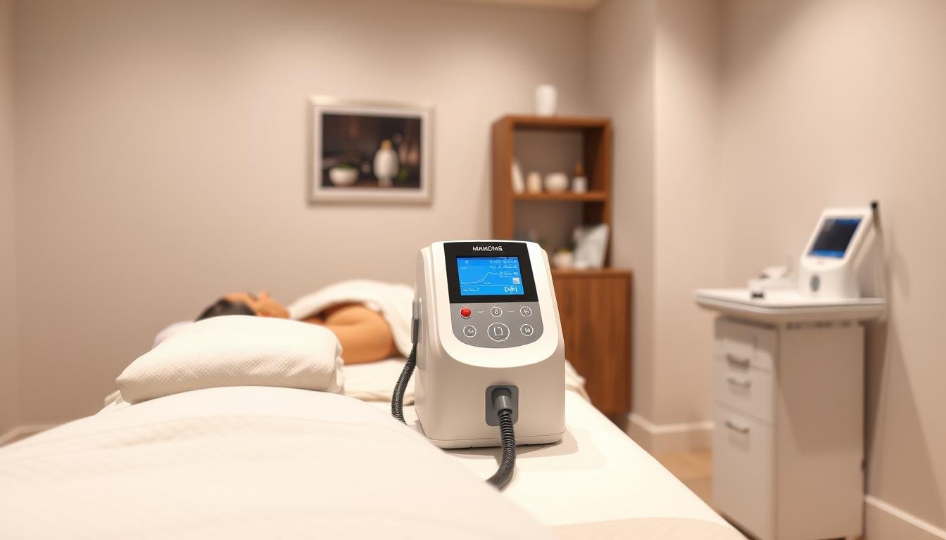 Client receiving treatment on a MAIKONG Colon Hydrotherapy Machine Client receiving treatment on a MAIKONG Colon Hydrotherapy Machine