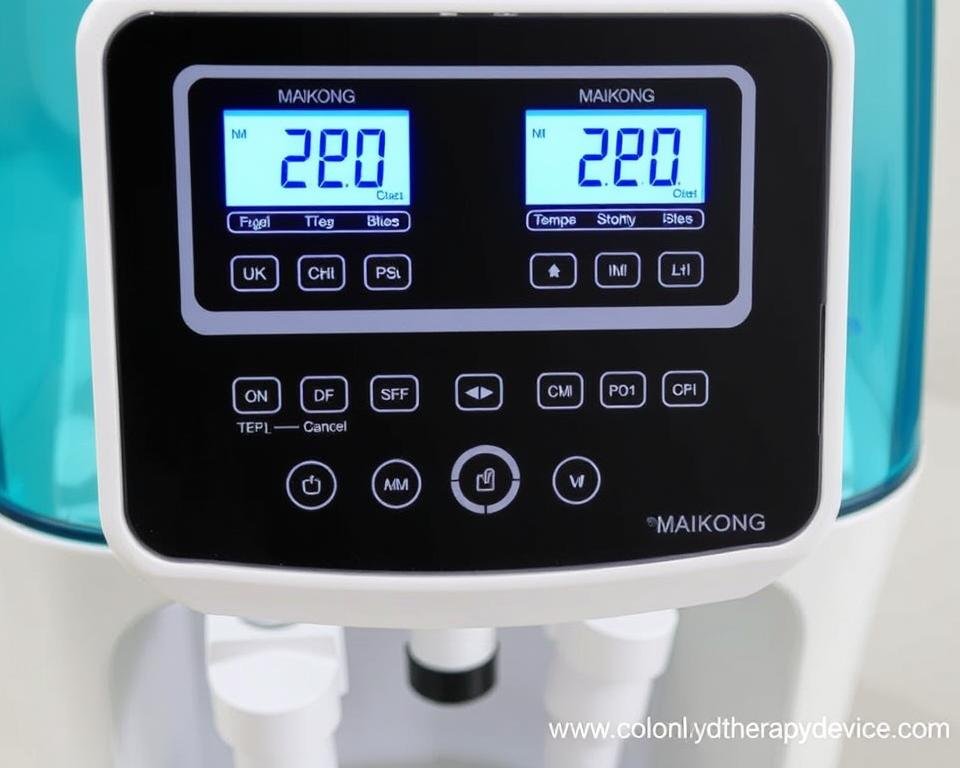 Close-up of MAIKONG Colon Hydrotherapy Machine control panel Close-up of MAIKONG Colon Hydrotherapy Machine control panel