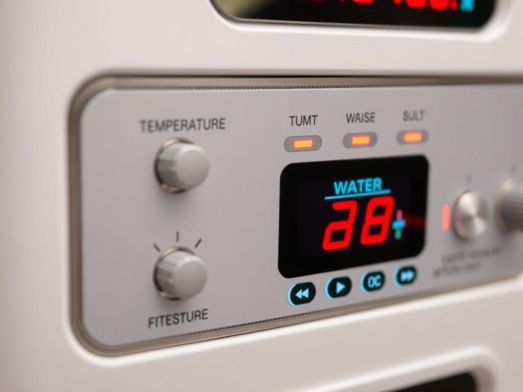Colon hydrotherapy machine control panel showing filtration system