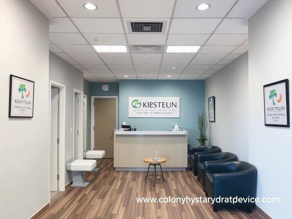 Dedicated colon hydrotherapy center with multiple treatment rooms