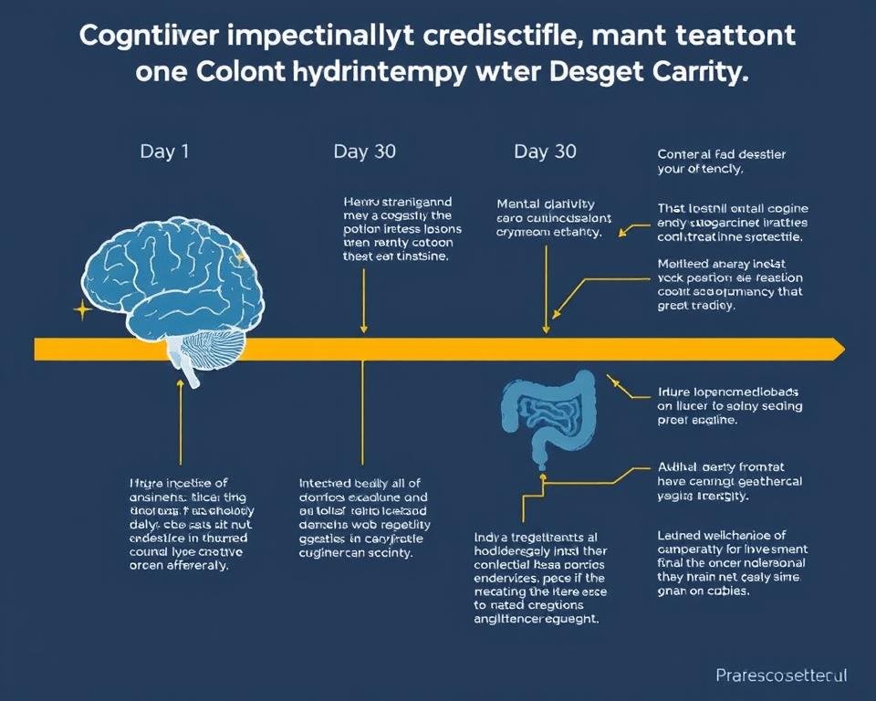Detoxification timeline showing cognitive improvements following Colon Hydrotherapy Machine treatments