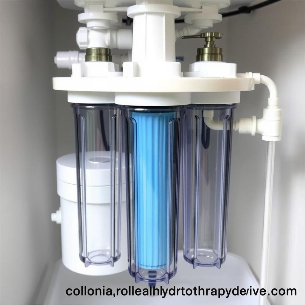 Filtration system in colon hydrotherapy machine Filtration system in colon hydrotherapy machine