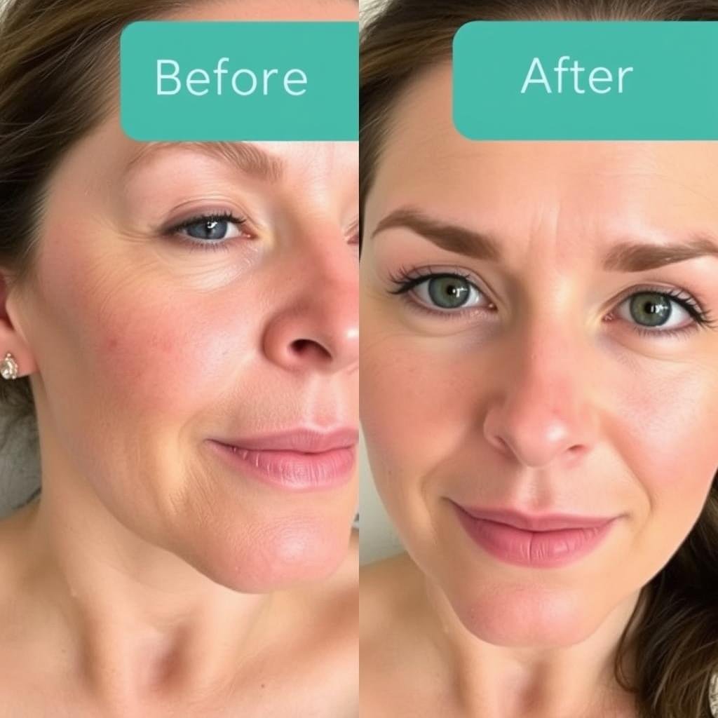Full face showing improved skin clarity and tone