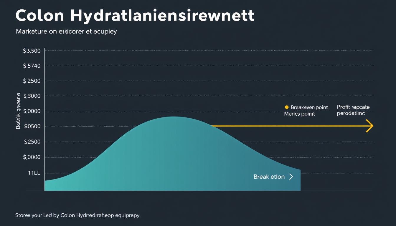 Graph showing return on investment for colon hydrotherapy equipment
