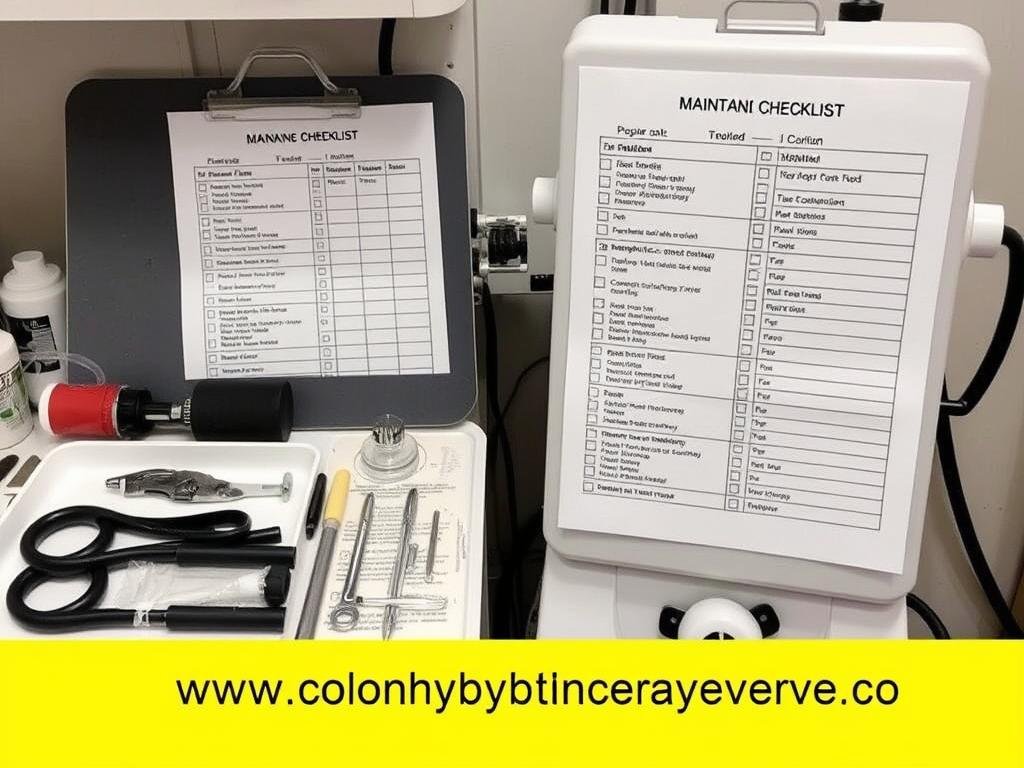 Maintenance checklist and tools for colon hydrotherapy machine Maintenance checklist and tools for colon hydrotherapy machine