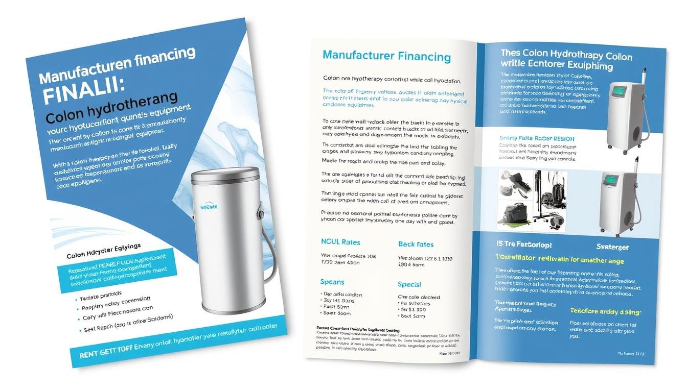 Manufacturer financing promotion for hydrotherapy equipment