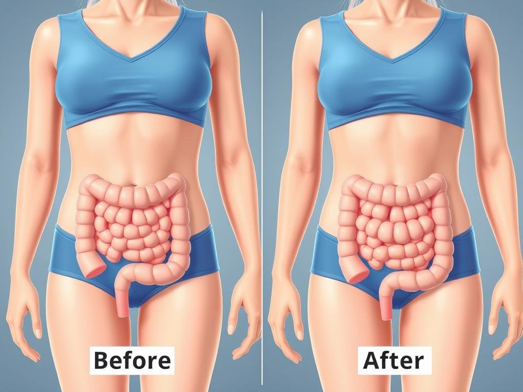 Patient experiencing relief after colon hydrotherapy treatment