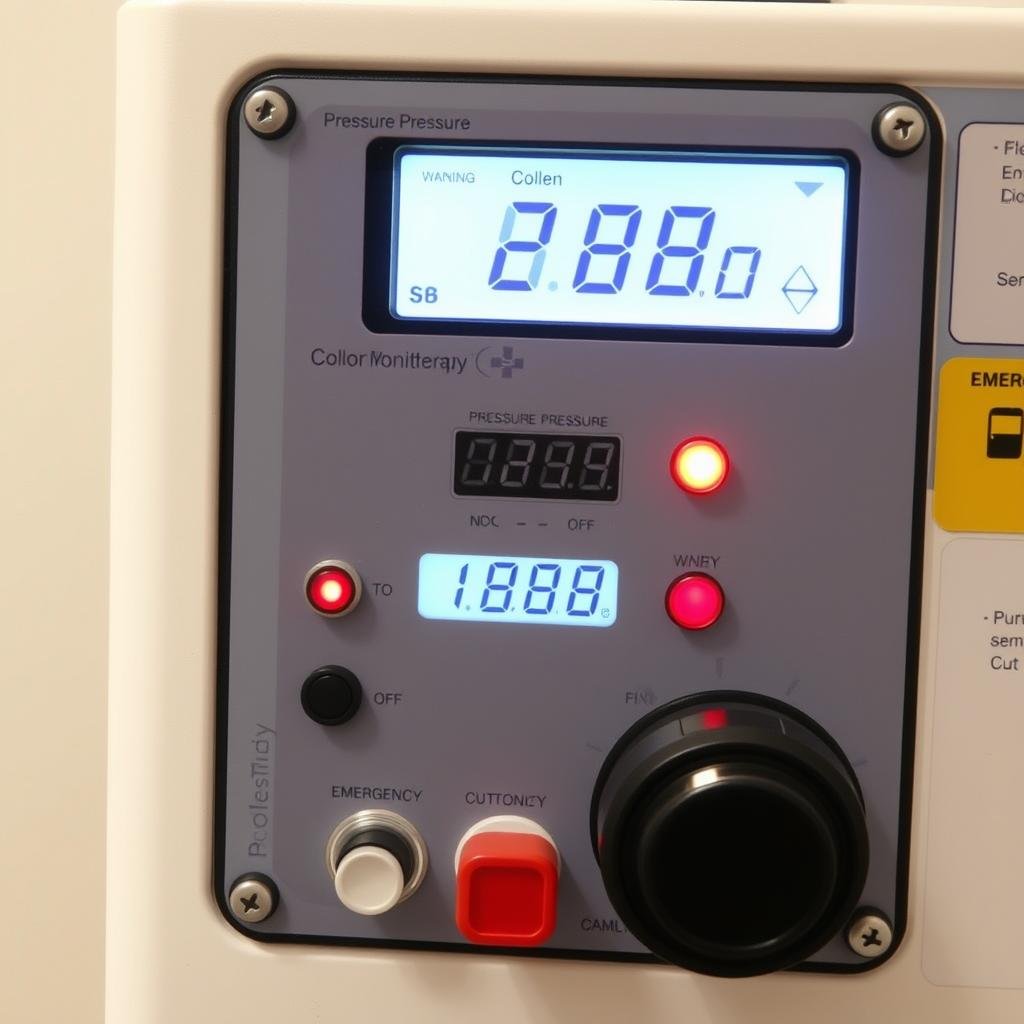 Pressure monitoring system on colon hydrotherapy machine