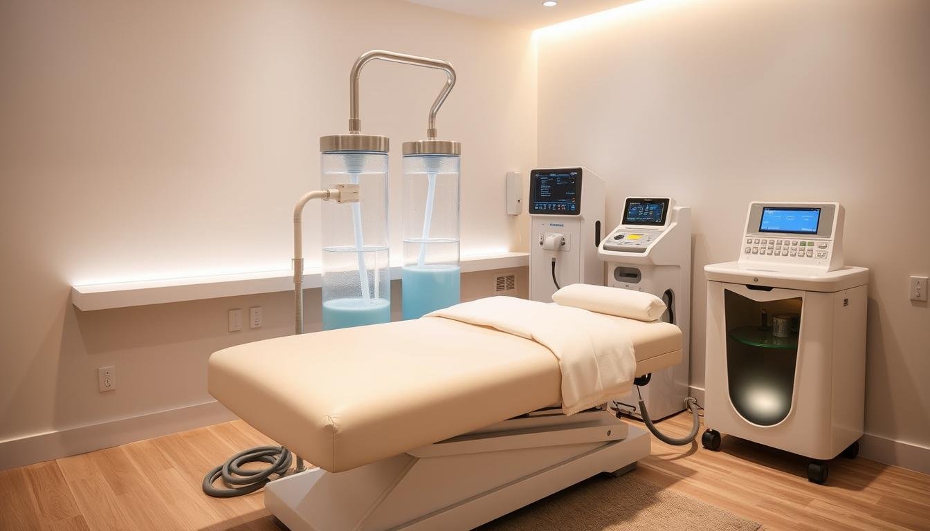 Professional Colon Hydrotherapy Machine in a modern wellness clinic setting