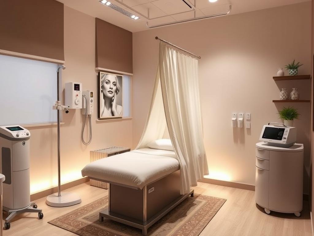 Professional colon hydrotherapy treatment room