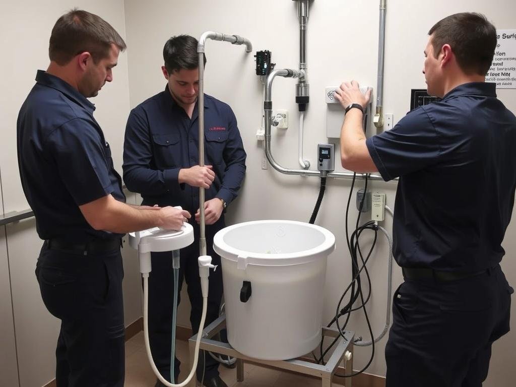 Professional installation of colon hydrotherapy machine