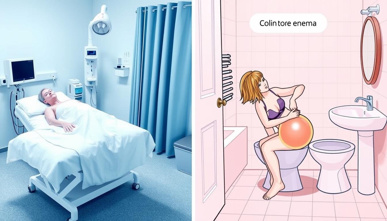 Side-by-side comparison of colon hydrotherapy machine treatment versus home enema administration Side-by-side comparison of colon hydrotherapy machine treatment versus home enema administration