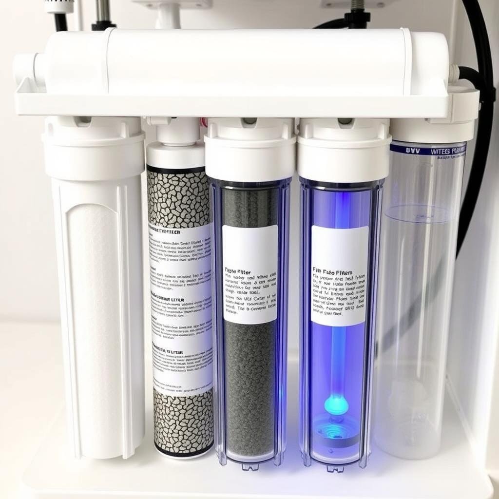 Water filtration system components