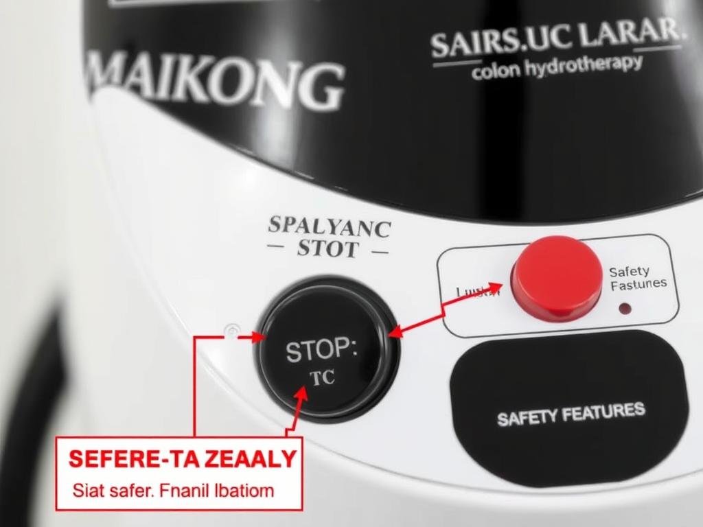 Emergency stop and safety features on MAIKONG Colon Hydrotherapy Machine