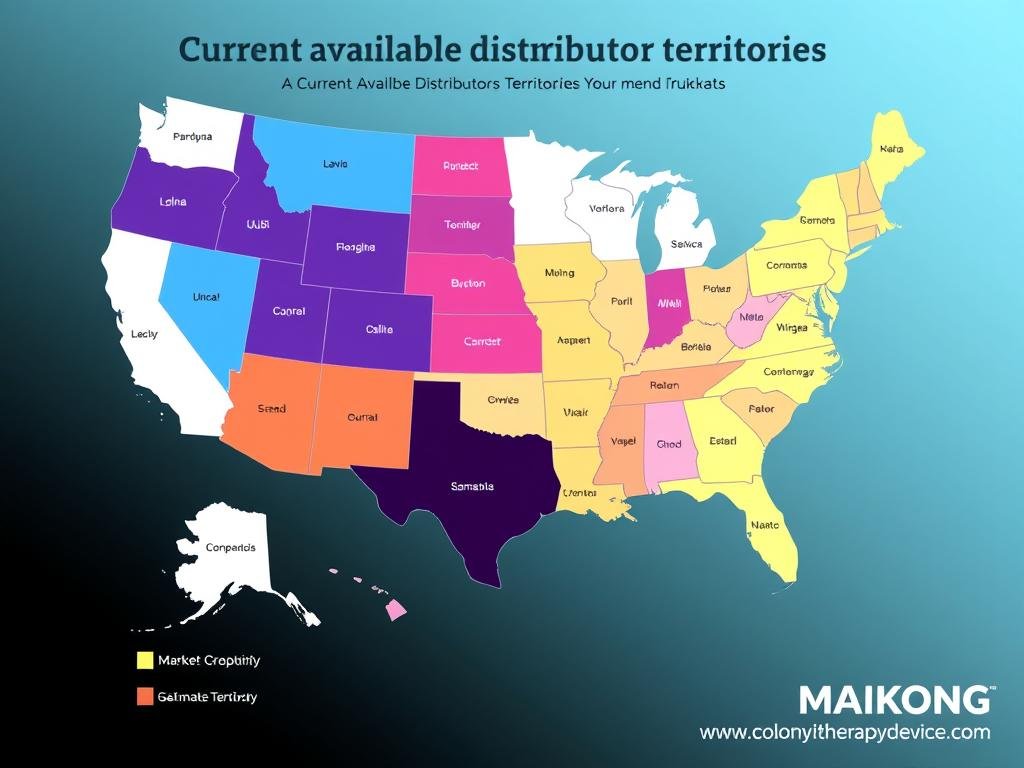 Map of MAIKONG distributor territories across the United States