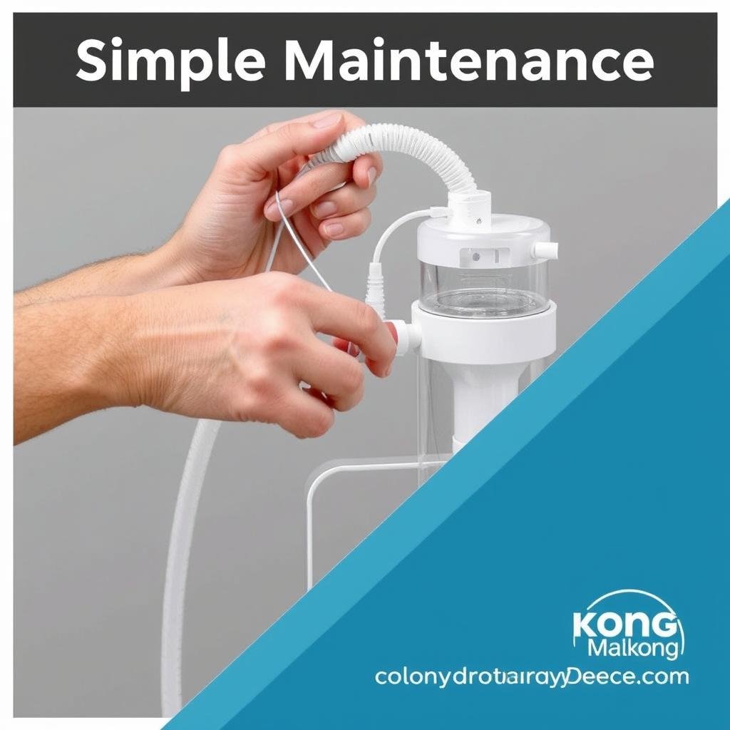 Person easily maintaining their MAIKONG at home colonic irrigation kit Person easily maintaining their MAIKONG at home colonic irrigation kit